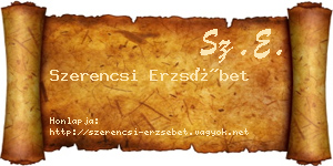 Szerencsi Erzsébet névjegykártya